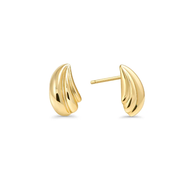 Ripple drop earrings-Leyla Stud Earrings