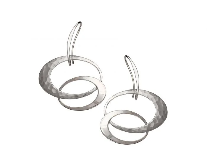 Broad hoop earrings-'Entwined Elegance' Earrings