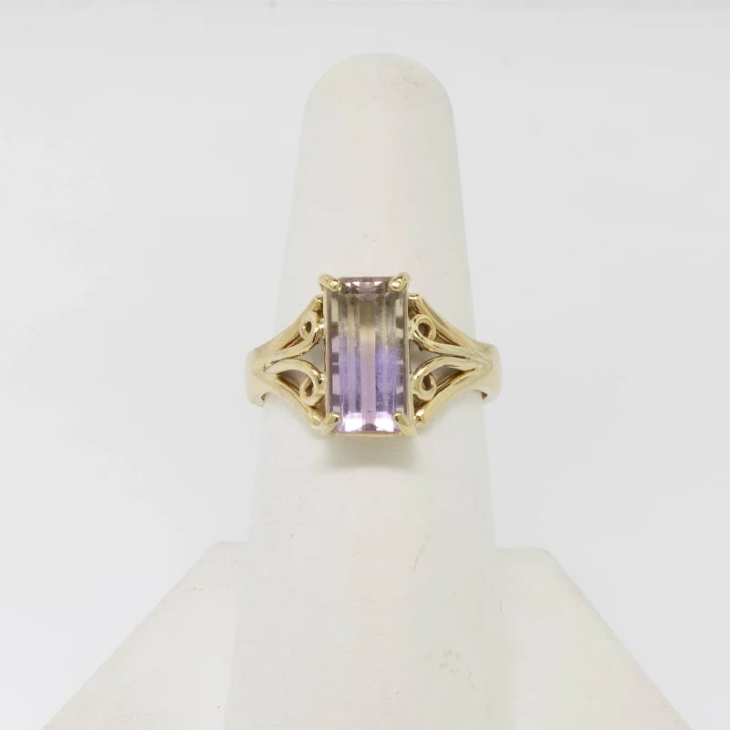 Reed style rings-Elegant Estate Jewelry - 14K Yellow Gold Ametrine Gemstone Ring Finger Size 7