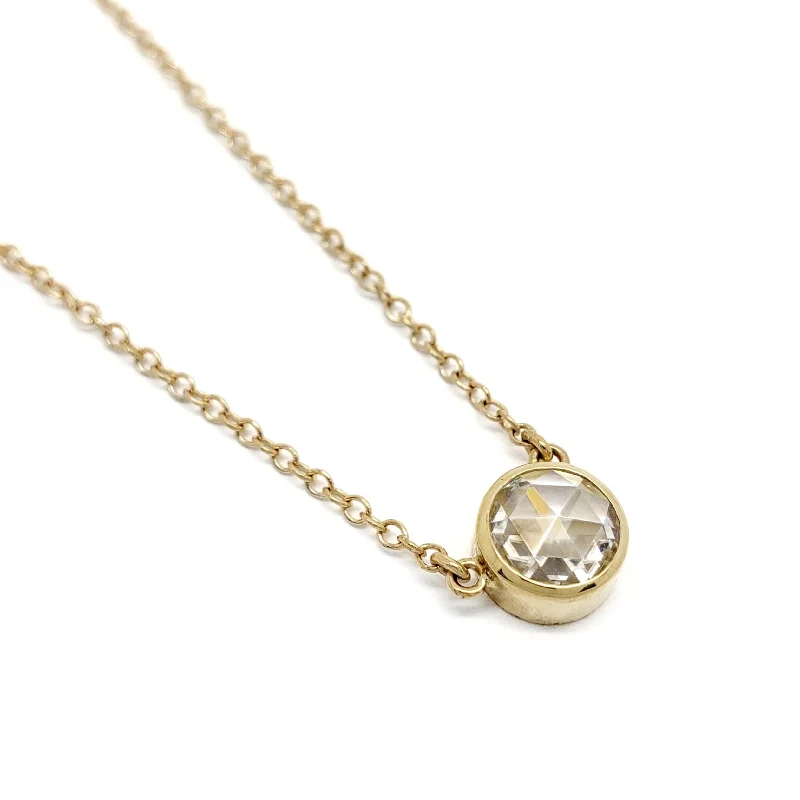 Curved design necklaces-Moissanite Necklace