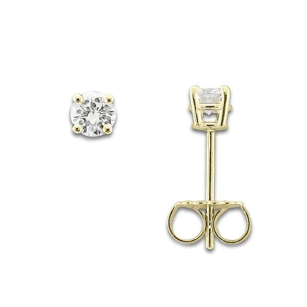 Ripple drop earrings-14KT YELLOW GOLD 1/4 CTW ROUND DIAMOND EARRINGS