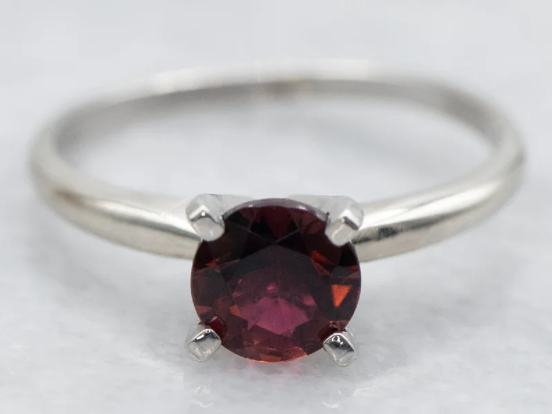 Tri-tone rings-Blackberry Tourmaline Solitaire Ring