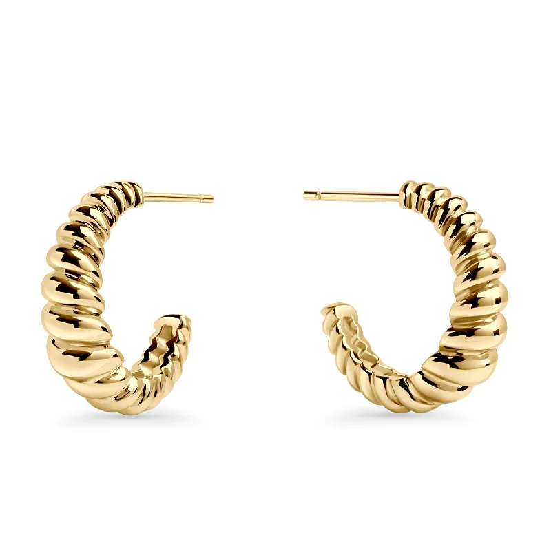 Soft bead earrings-Salerno Hoop Earrings