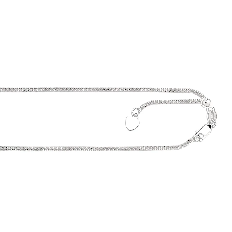 Pure druzy earrings-14kt 22 inches White Gold 1.3mm Diamond Cut Adjustable Popcorn Chain with Lobster Clasp+ Small Hearring