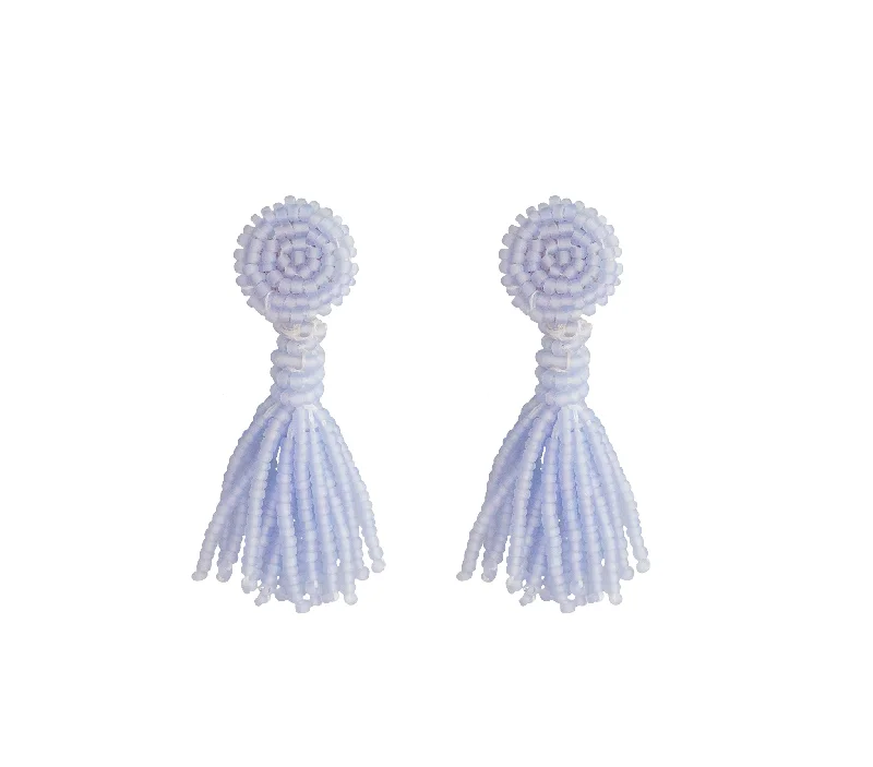 Fine hoop earrings-<br>The Petite Finley Earring <br> Sky