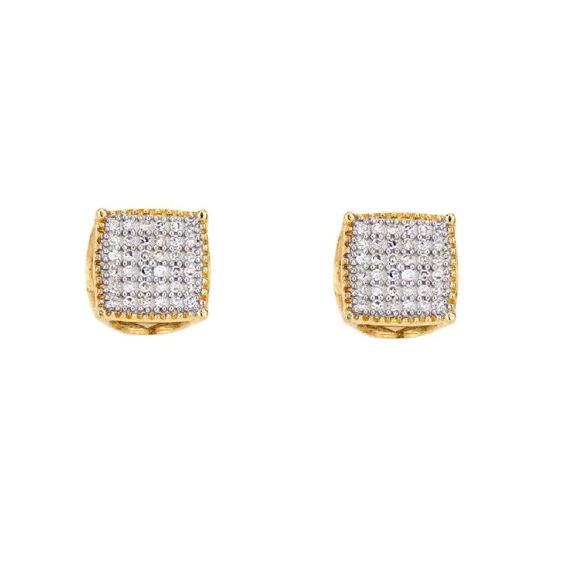 Reed style earrings-0.33CT Diamond Earrings