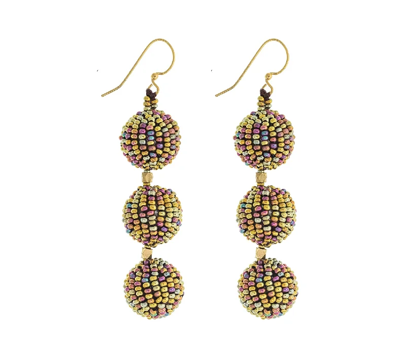 Thai tile earrings-<br>The Charlie Earring <br> Brass