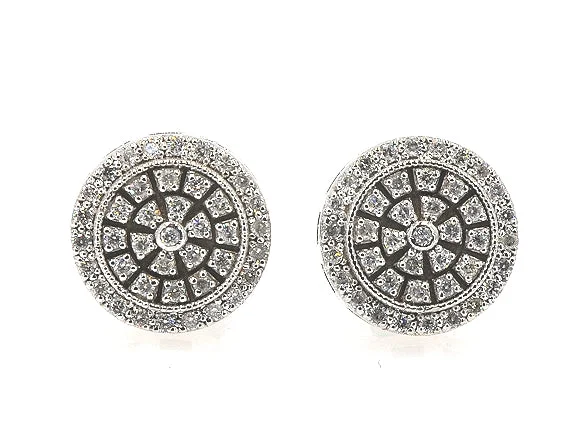 Bold cross earrings-0.50CT Diamond Earrings