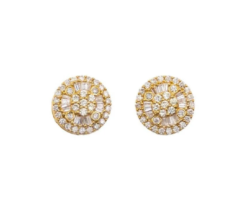 Aged flair earrings-0.72 CT Diamond Earrings