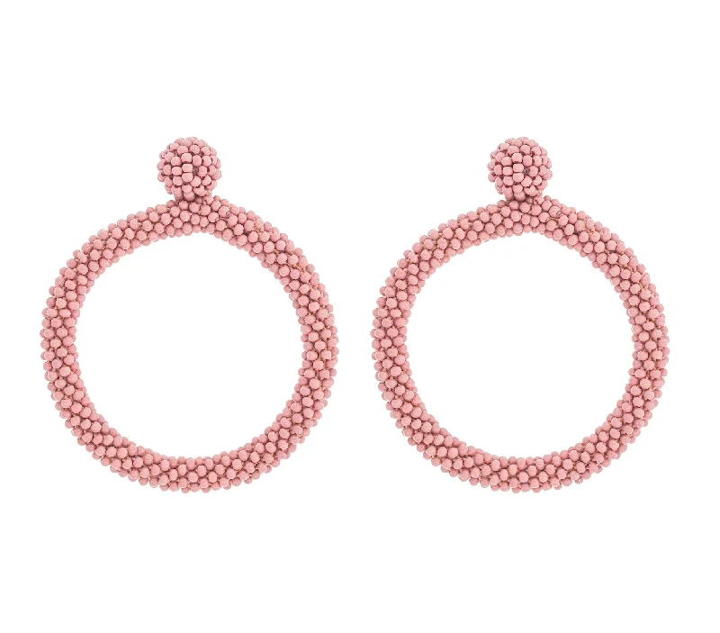 Slip knot earrings-<br>The Roll-On® Hoop <br> Desert Rose