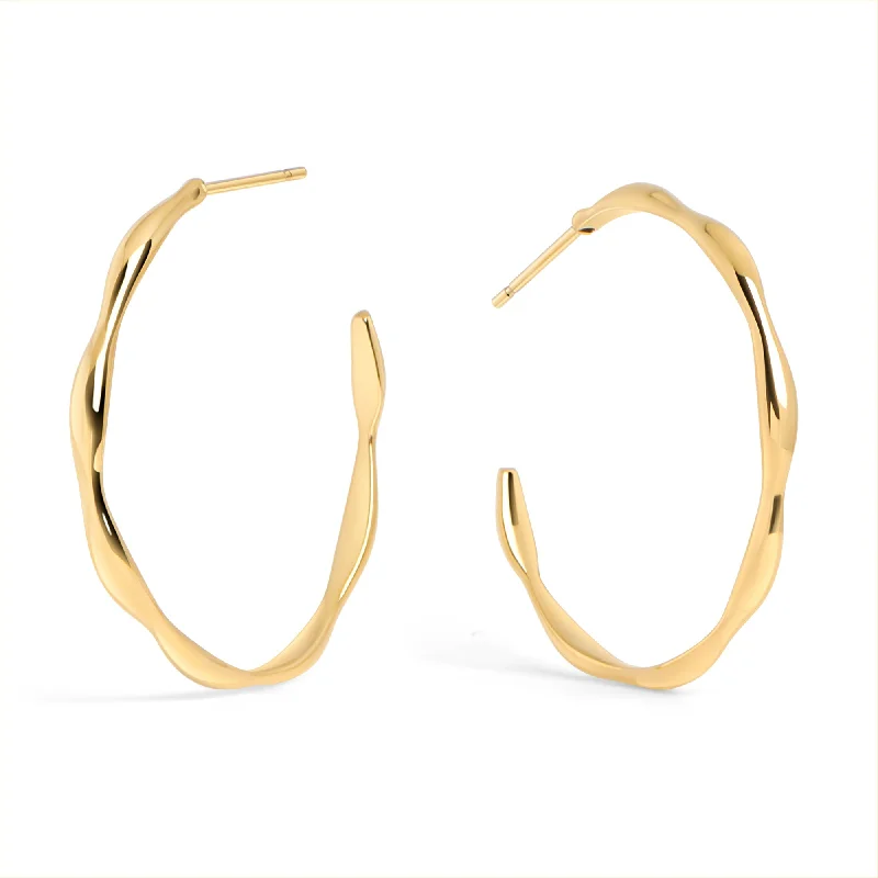 Fine drop earrings-Flora Hoop Earrings