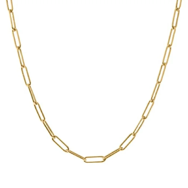 Wide bar necklaces-Large Golden Links Chain Necklace