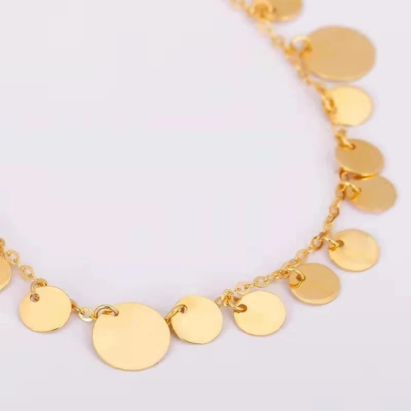 Grace charm necklaces-18k Yellow Gold Adjustable Pendant Necklace