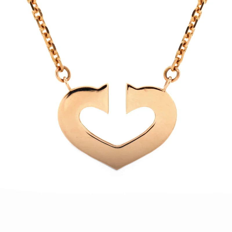 Old coin necklaces-C Heart de Cartier Pendant Necklace 18K Rose Gold