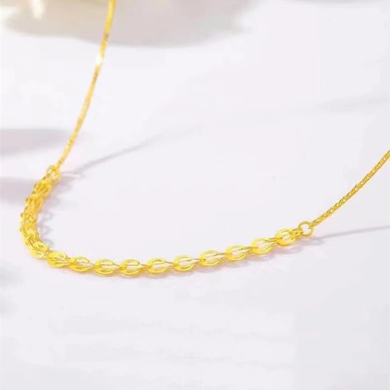 Braid weave necklaces-18k Yellow Gold Phoenix Tail Chain Necklace