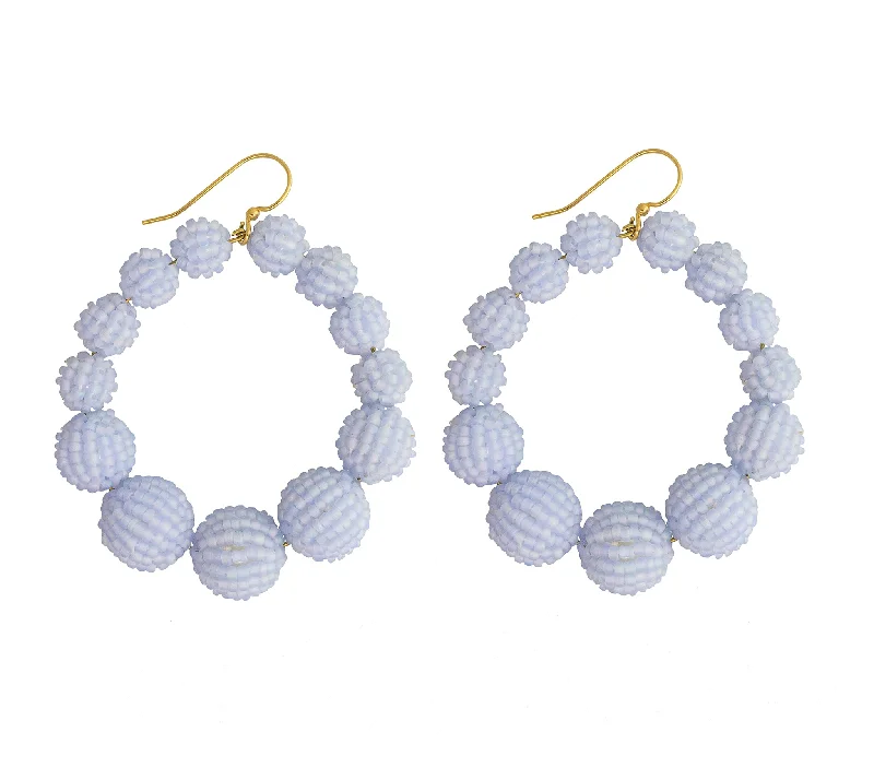 Bright gem earrings-<br>The Olivia Hoop <br> Sky