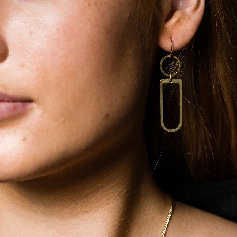 Ocean theme earrings-Axiom Geometry Earrings