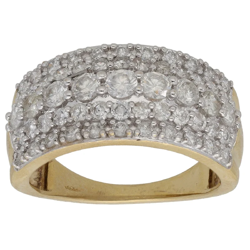 Thread edge rings-9ct Gold 0.78ct Diamond Dress/Cocktail Ring Size S