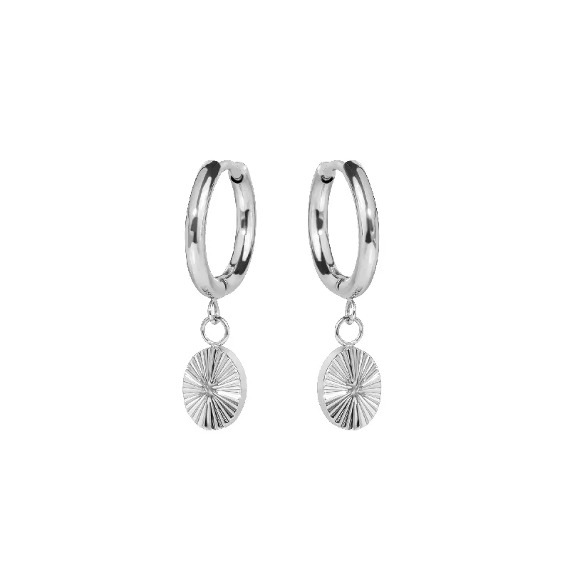 Sleek threader earrings-Soleilo Huggie Earrings