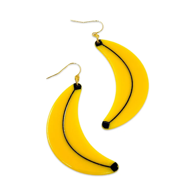 Stone-twisted earrings-Banana Acetate Earrings