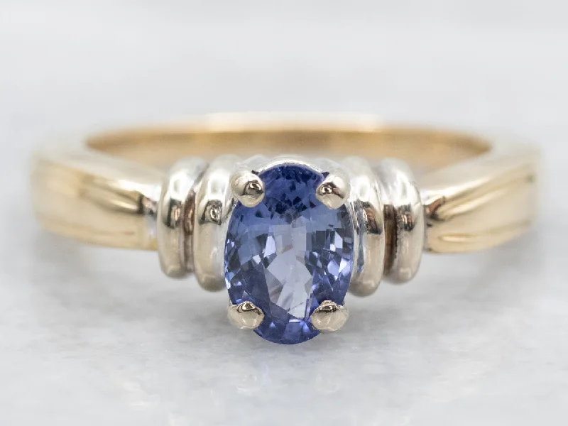 Beaded gem rings-Oval Cut Sapphire Solitaire Ring