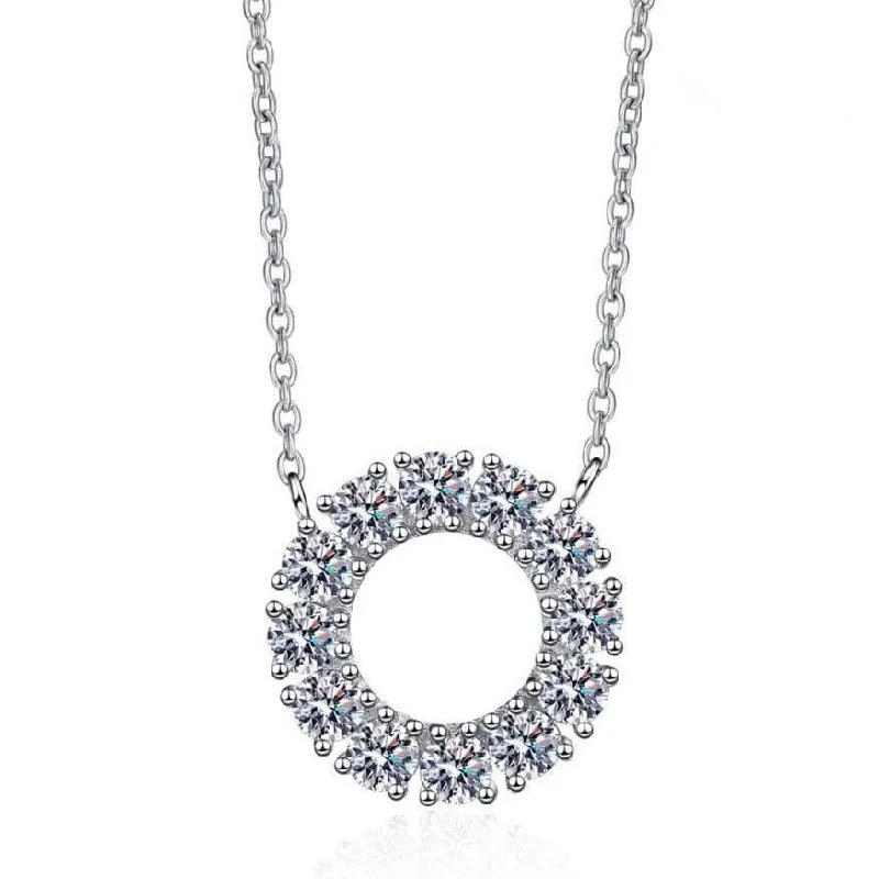 Grace charm necklaces-1.2ct Diamond Circle Necklace