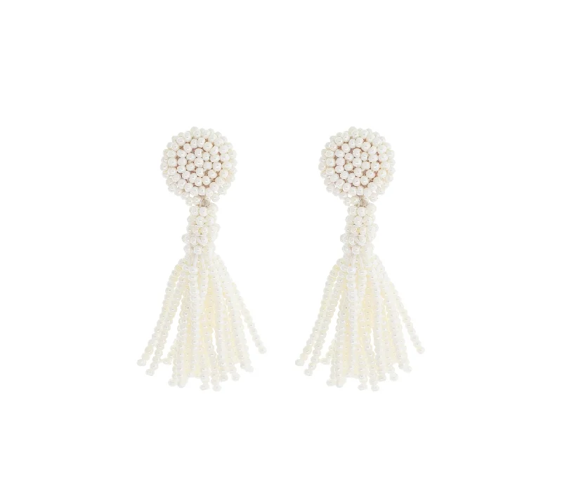 Retro clip earrings-<br>The Petite Finley Earring <br> Cream