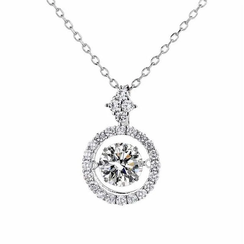 Bold cross necklaces-1.0 Ct Round Diamond Necklace