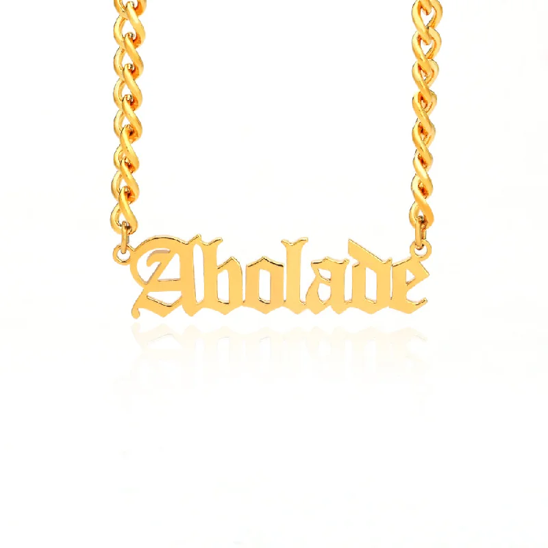 Fine thread necklaces-Horsewhip Chain Custom Name Necklace