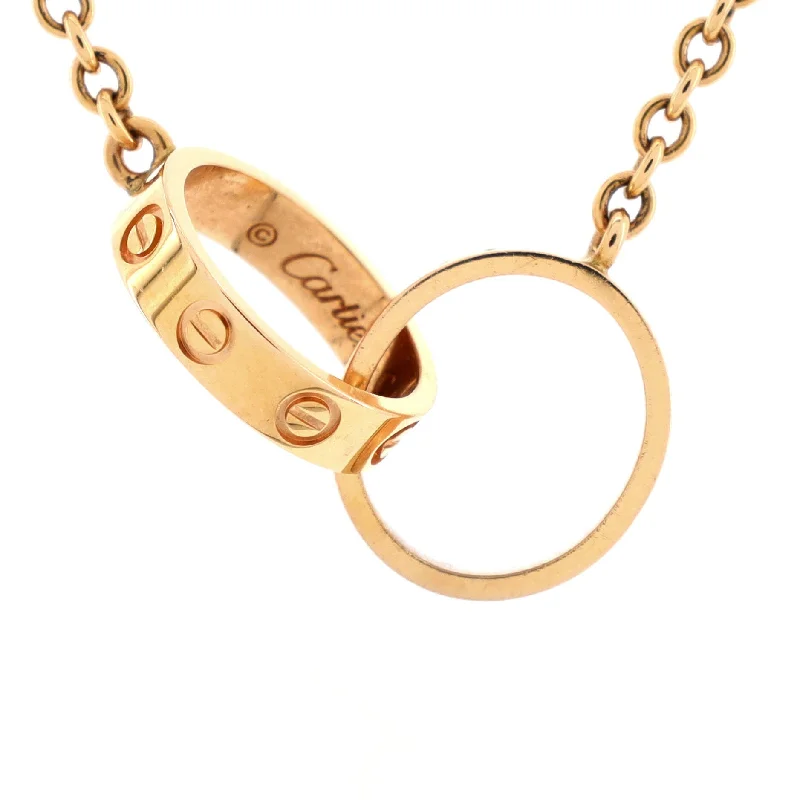 Twisted link necklaces-Love Interlocking Necklace 18K Rose Gold