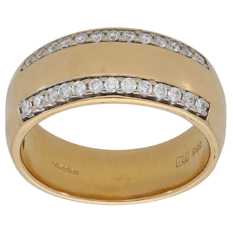 Flat letter rings-14ct Gold 0.26ct Diamond Dress/Cocktail Ring Size O