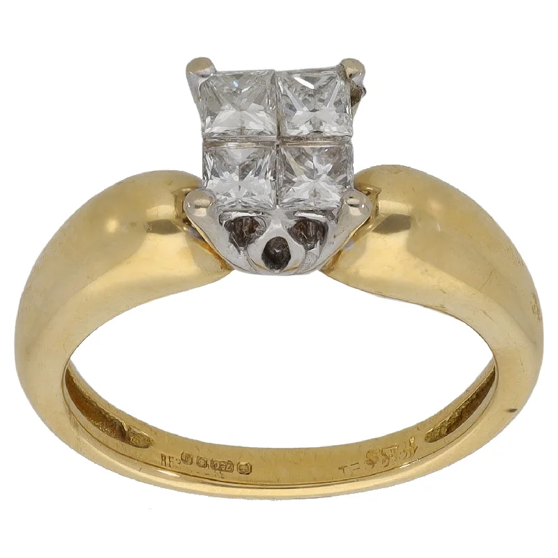 Solid stone rings-18ct Gold 0.60ct Diamond Dress/Cocktail Ring Size K