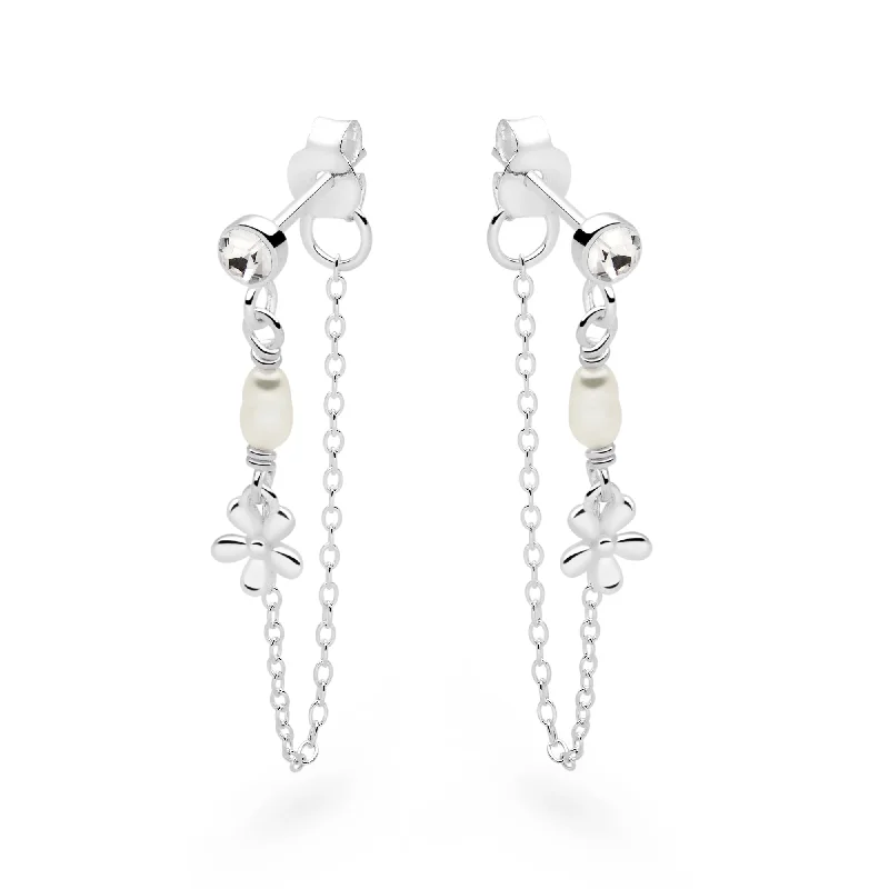 Sleek stud earrings-Meadow Pearl Earrings