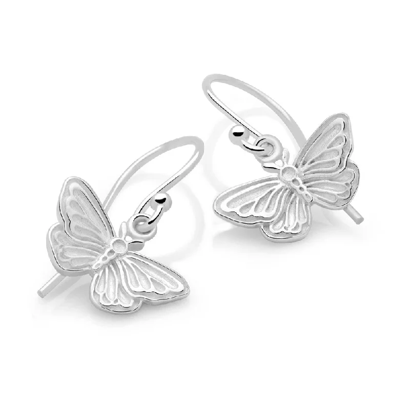 Fine rose earrings-Butterflies Earrings