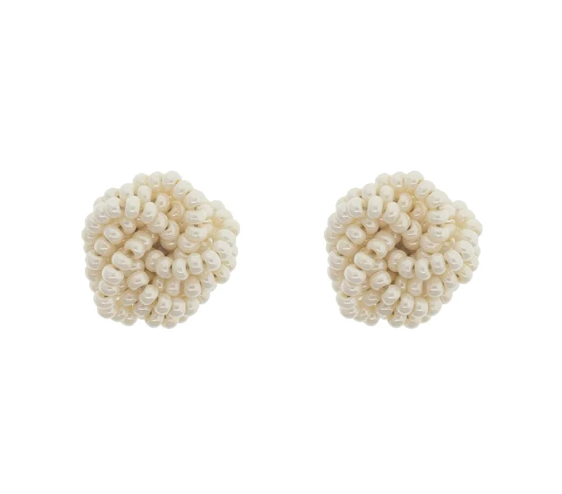 Galaxy glow earrings-<br>Rosette Earrings<br> Cream