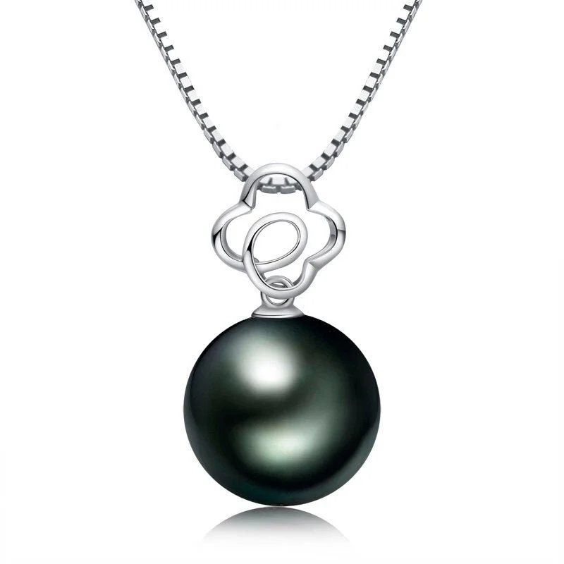 Multi-strand necklaces-Hollow Flower Tahitian Pearl 18k Solid Gold Necklace