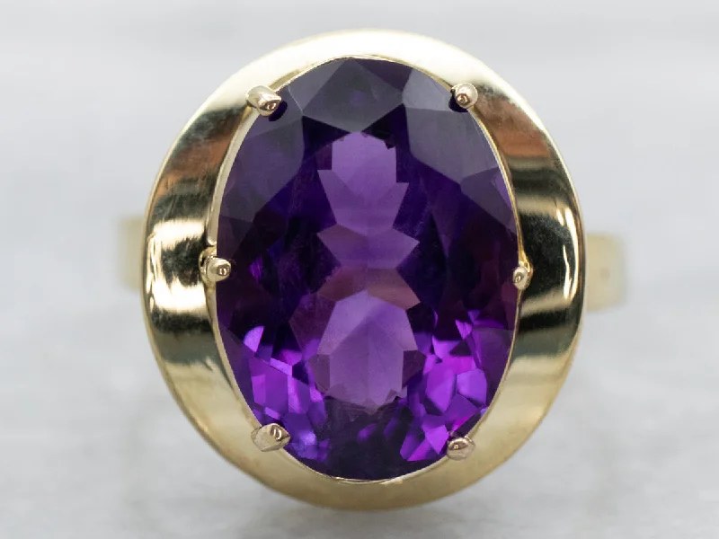 Grace charm rings-Vintage Amethyst Cocktail Ring