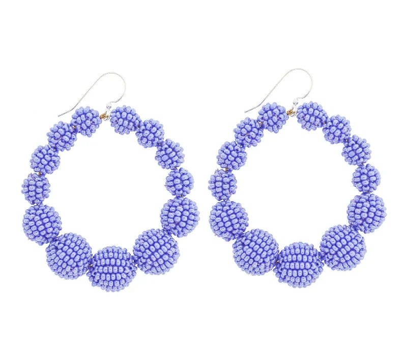 Thin wire earrings-<br>The Olivia Hoop <br> Periwinkle