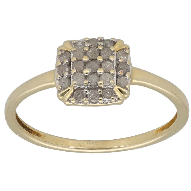 Wolf motif rings-9ct Gold 0.22ct Diamond Dress/Cocktail Ring Size N