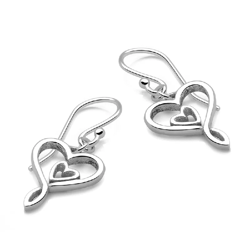 Wide hoop earrings-Mother and Daughter Earrings