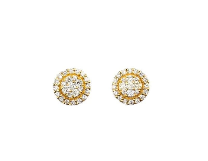 Sleek stud earrings-0.73CT Diamond Earring