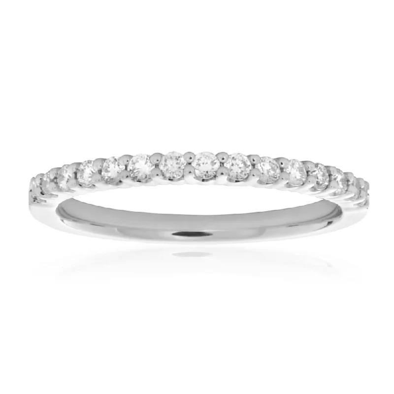 Ripple style rings-18ct White Gold Eternity Ring with 1/4 Carat of Diamonds