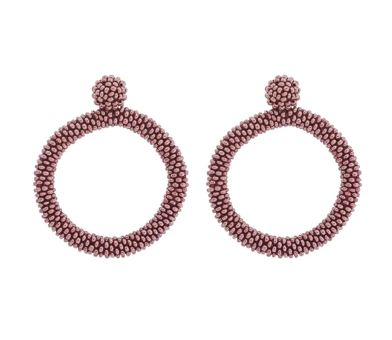 Shiny stud earrings-***NEW*** <br>The Roll-On® Hoop <br> Mulberry