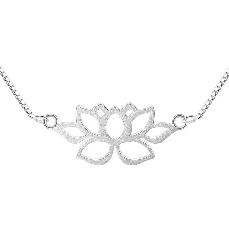 Thai style necklaces-Hollow Out Lotus Necklace