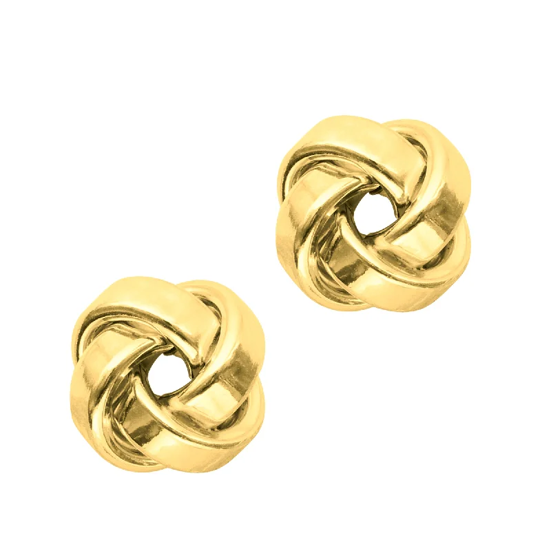 Gem strand earrings-14K Gold Medium Polished Love Knot Stud Earring