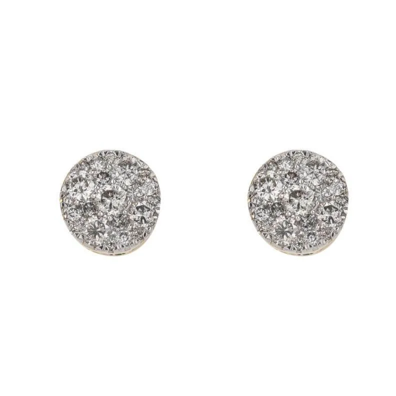 Mixed metal earrings-1.04CT Diamond Earrings