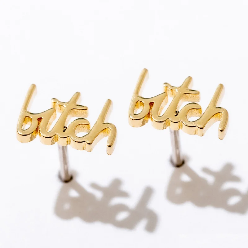 Sun themed earrings-Bitch Studs