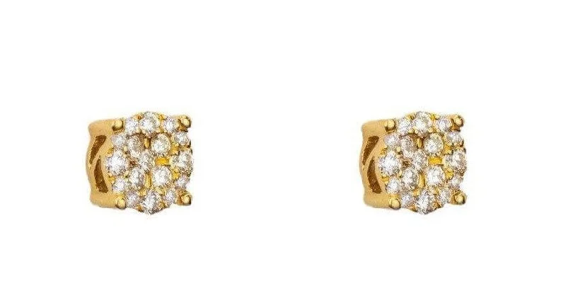 Oval stud earrings-0.35CT Diamond Earrings