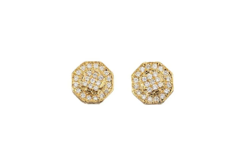 Curved design earrings-0.50CT Diamond Earring