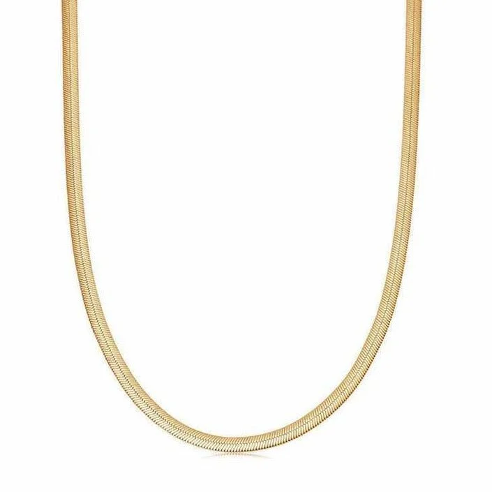 Tilted design necklaces-Blade Design 18k Yellow Gold Adjustable Necklace